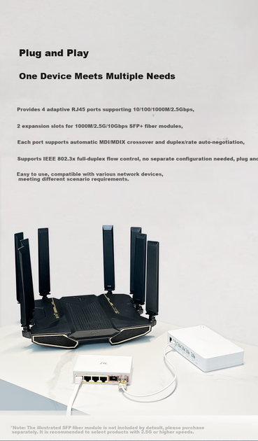 Коммутатор ZTE LUMA006 6 портов 2.5G Ethernet 10G корпоративный для видеонаблюдения - изображение 7