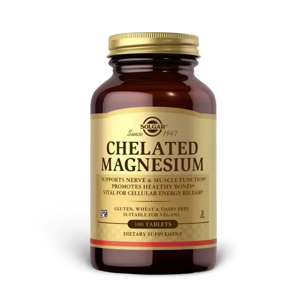 Дієтична добавка Solgar Chelated Magnesium таблетки №100 - Фото 1 Дієтична добавка Solgar Chelated Magnesium таблетки №100 - зображення 1