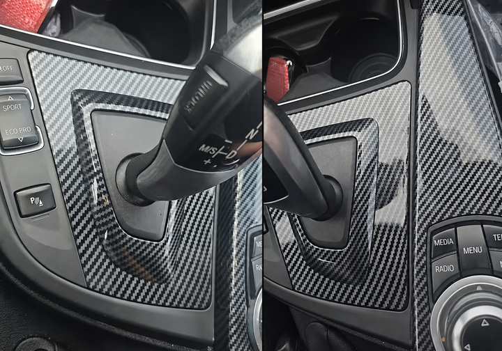 Карбонова рамка панелі селектора АКПП BMW F30 F31 F34 F35 F32 F33 F36 Carbon Look - зображення 7