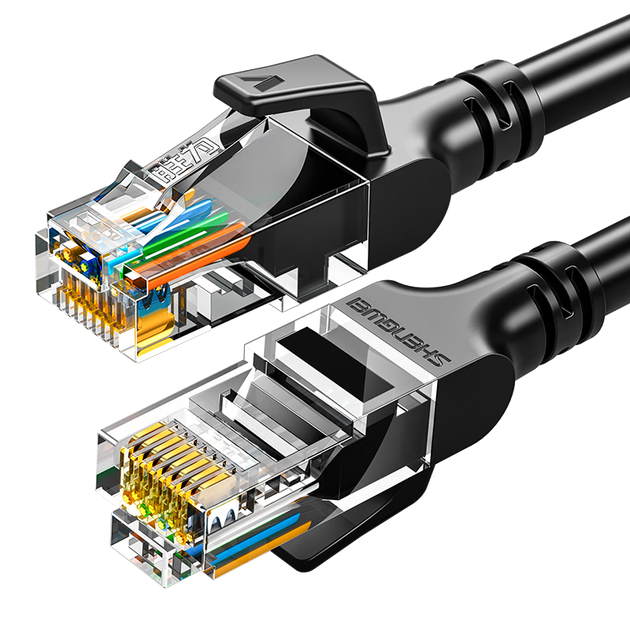 Патч-корд Shengwei Cat 6 1 Гбит/с 15 м Черный (LC-1215G) - изображение 4