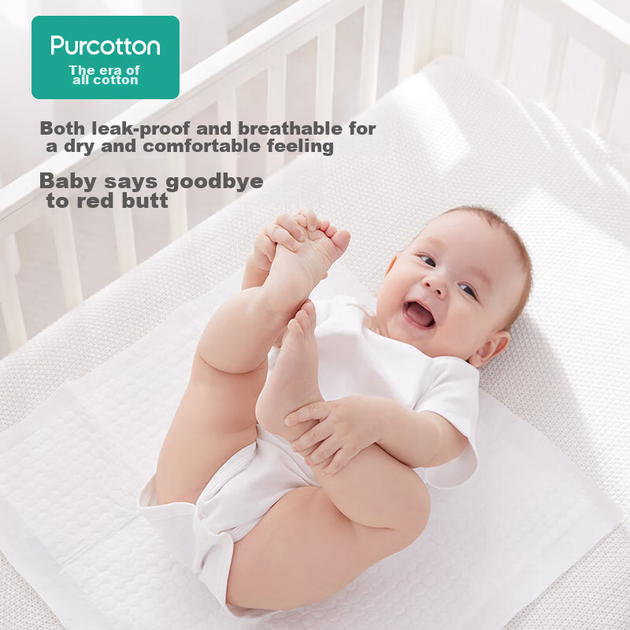 Одноразовые водонепроницаемые подгузники PurCotton для младенцев, большой размер L (45×60 см), 20 шт., для взрослых и пожилых людей. - изображение 5