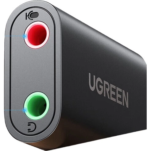 Внешняя звукова карта Ugreen 30143 USB–3.5 мм черная - изображение 2