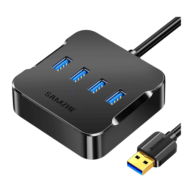 USB-концентратор SAMZHE, док-станция расширения с 4 портами высокой скорости 3.0, удлинительный кабель-конвертер для ноутбука, длина кабеля 0,5 метра (HUB04). - изображение 4