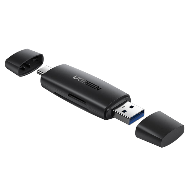Картридер UGREEN USB/Type-C 3.0 високошвидкісний SD/TF з кількома входами, сумісний з комп'ютерами, Apple 17/16/iPad/смартфонами, підтримує карти пам'яті CCD для камер відеоспостереження - зображення 4