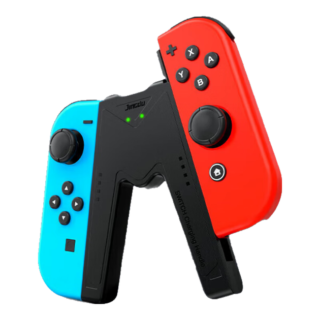 Зарядная рукоятка для контроллеров Joy-Con от Jemdo Switch, позволяет играть во время зарядки, удобна в руке, совместима с моделями Switch NS/OLED как с чехлами, так и без них. - изображение 4