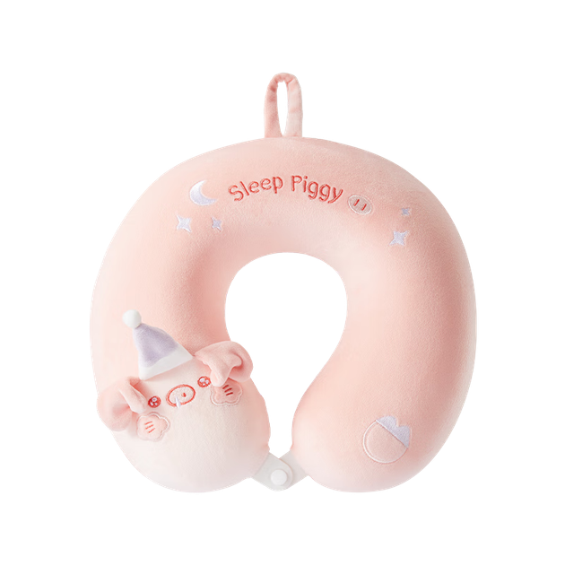 Подушка MINISO Cloud Pig Sweet Dream з піни з ефектом пам'яті U-подібної форми, подушка для сну студента, спинка офісу, подушка для шиї для подорожей, портативна - зображення 4