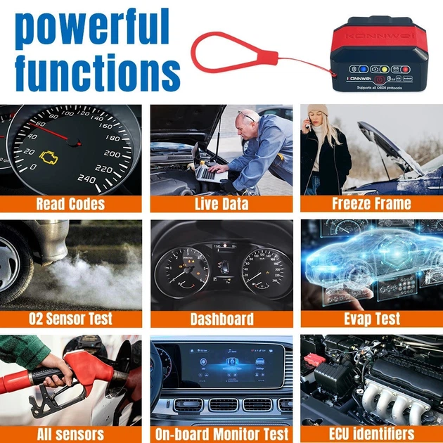 Автосканер Bluetooth OBD2 KW905 для быстрой диагностики авто на iOS и Android - изображение 5