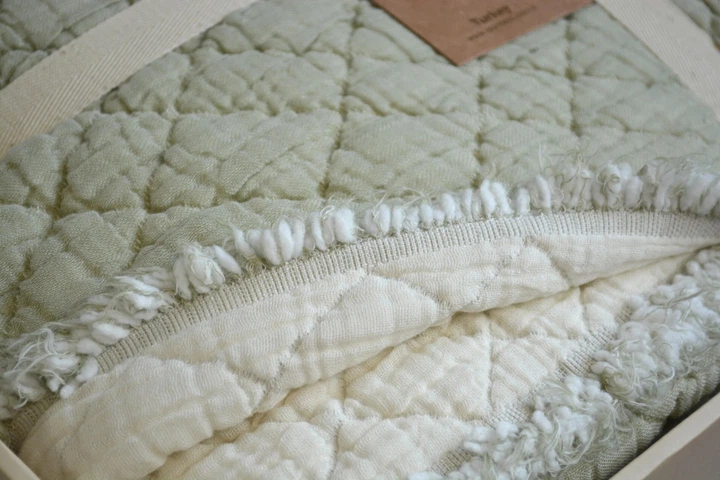 Муслиновое покрывало Dantela Cedric 230 х 240 см. Mint - изображение 5