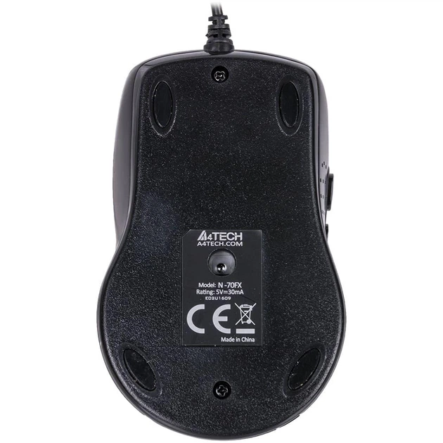 Миша A4Tech N-70FX-1 USB Black (N-70FX-1 (Black)) - зображення 2