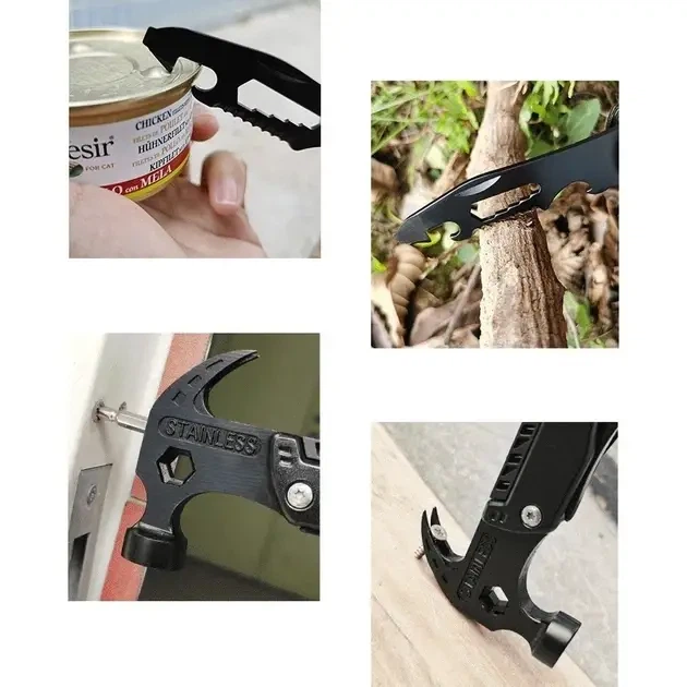 Мультитул Claw Hammer 21-в-1 с молотком и гвоздодером, черный - изображение 8