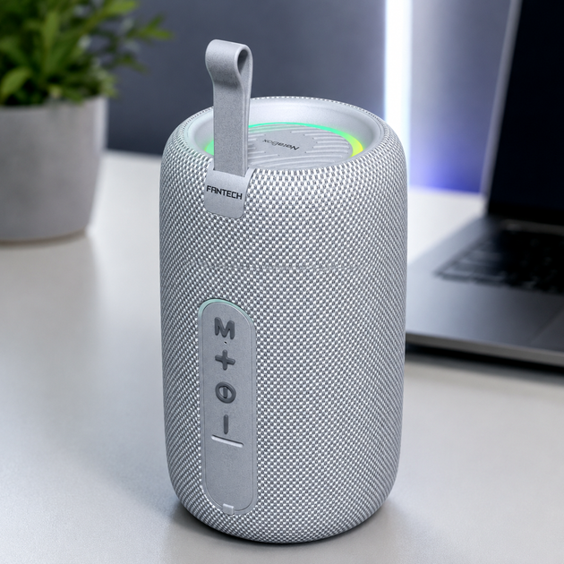 Портативная колонка FANTECH BS158 NeraBox Bluetooth с RGB подсветкой защита от брызг серый - изображение 6