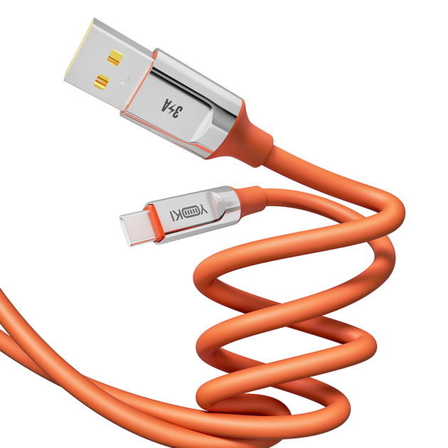 Кабель USB YOKI ULTRA YK-UL61 Type-C 3A 1.2m с защитой от изломов и высокой эластичностью черный - Фото 2 Кабель USB YOKI ULTRA YK-UL61 Type-C 3A 1.2m с защитой от изломов и высокой эластичностью черный - изображение 2