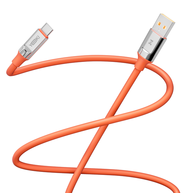 Кабель USB YOKI ULTRA YK-UL61 Type-C 3A 1.2m с защитой от изломов и высокой эластичностью черный - Фото 3 Кабель USB YOKI ULTRA YK-UL61 Type-C 3A 1.2m с защитой от изломов и высокой эластичностью черный - изображение 3