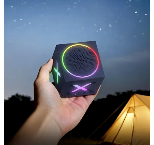 Портативная колонка Borofone BR101 Bluetooth 5.4 с RGB подсветкой и Hi-Fi звуком компактная синяя - изображение 3