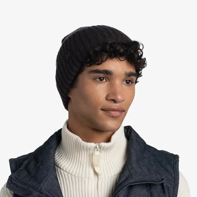 Шапка Buff Knitted Hat Rutger Graphite - Фото 6 Шапка Buff Knitted Hat Rutger Graphite - зображення 6