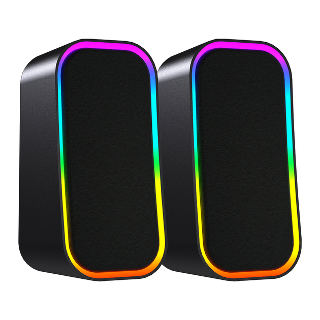 Компьютерные колонки Fantech GS304 Groove Bluetooth V5.3 с мощными басами и LED-подсветкой черные - изображение 4