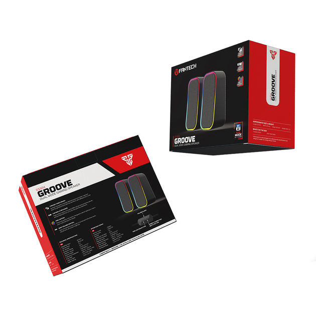 Компьютерные колонки Fantech GS304 Groove Bluetooth V5.3 с мощными басами и LED-подсветкой черные - изображение 10