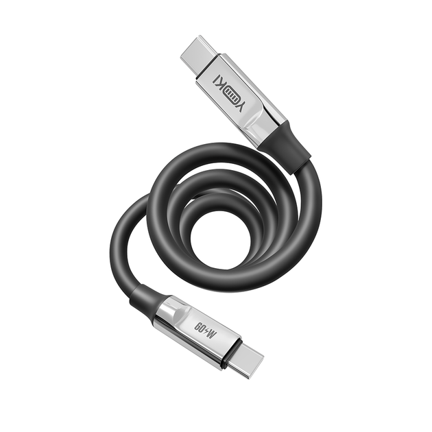 Кабель USB YOKI ULTRA YK-UL61 Type-C to Type-C 60W 1.2m противоударный с защитой от изломов черный - изображение 4