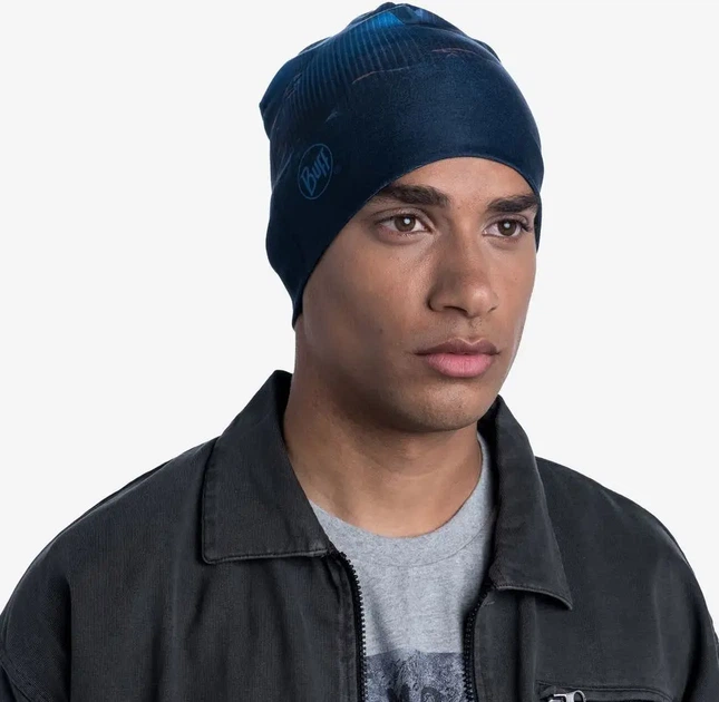 Шапка Buff Thermonet Hat S-Wave Blue - Фото 4 Шапка Buff Thermonet Hat S-Wave Blue - изображение 4