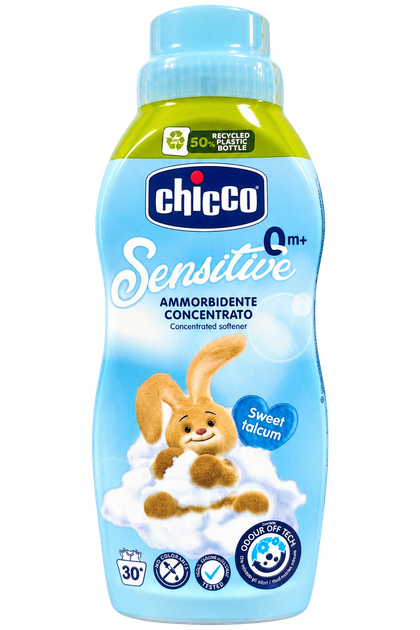 Ополіскувач для дитячої білизни Chicco Sensitive Sweet Talcum концентрований, 30 прань 750 мл - Фото 2 Ополіскувач для дитячої білизни Chicco Sensitive Sweet Talcum концентрований, 30 прань 750 мл - зображення 2