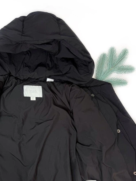 Зимова куртка (єврозима) ZARA 116 см чорний артикул Л1398 - Фото 4 Зимова куртка (єврозима) ZARA 116 см чорний артикул Л1398 - изображение 4