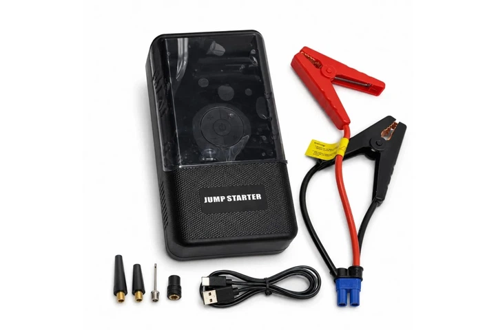 Пусковое устройство 965A с компрессором автомобильное Jump Starter 12V 4в1 с насосом 150 PSI Power Bank и LED фонарем для аварийного запуска двигателя и быстрой подкачки шин в дорожных условиях компактный многофункциональный помощник - изображение 3