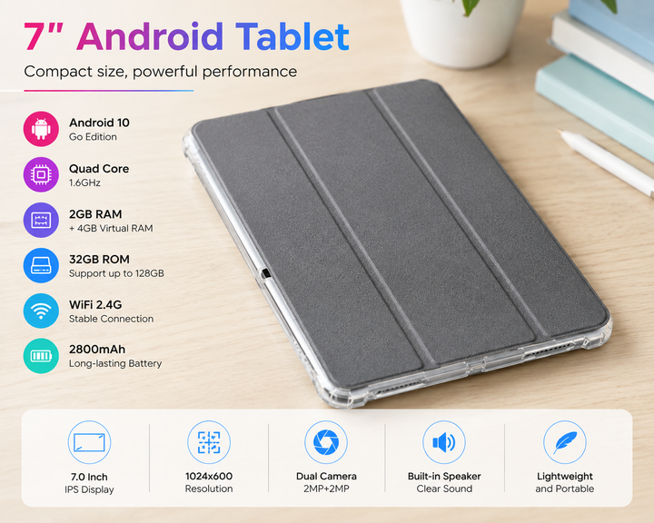 Планшет 7" Jicocxn K07 Pro 2/32 ГБ Android 11 Wi-Fi - Фото 2 Планшет 7" Jicocxn K07 Pro 2/32 ГБ Android 11 Wi-Fi - изображение 2