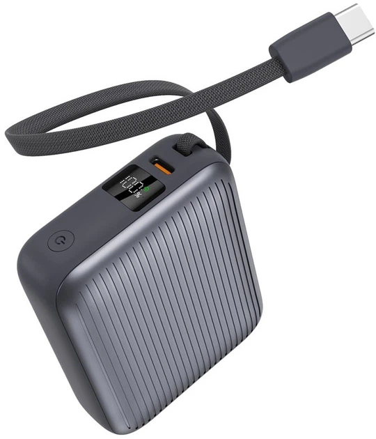 Мобільна батарея Sigma mobile X-power 10000 мА·год 35 Вт LED Type-C Сіра (SI10A5QL) - зображення 4