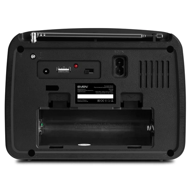 Радіоприймач SVEN SRP-555 Grey FM/AM/SW, USB, microSD, ліхтарик - зображення 3