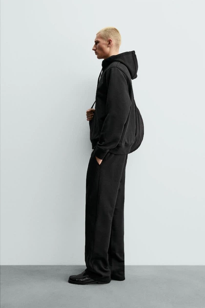 Щільні джогери Zara класичного крою чорний 4393/401/800 L - Фото 4 Щільні джогери Zara класичного крою чорний 4393/401/800 L - изображение 4