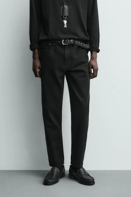 Джинси ZARA Slim Tapered Fit чорний 4060/402/800 30 - Фото 2 Джинси ZARA Slim Tapered Fit чорний 4060/402/800 30 - изображение 2