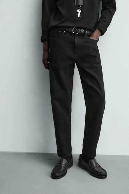 Джинси ZARA Slim Tapered Fit чорний 4060/402/800 30 - Фото 5 Джинси ZARA Slim Tapered Fit чорний 4060/402/800 30 - изображение 5