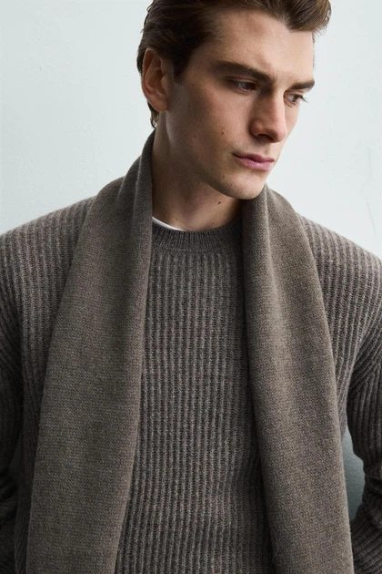 Светр Zara з вовни сірий 5755/414/916 M - зображення 4