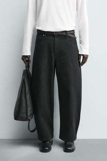 Джинси Zara Wide Fit чорний 0840/407/800 34 - зображення 2