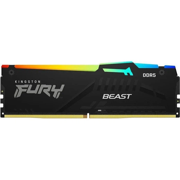 Модуль пам'яті DDR5 Kingston FURY Beast RGB EXPO 2x8GB 5200MHz Black (KF552C40BB2AK2-64) [175490] - зображення 5