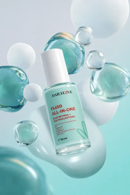 Омолоджувальний флюїд для обличчя 3-в-1 з Blue Retinol і полінуклеотидами DailyLove FLUID ALL-IN-ONE BLUE RETINOL + POLYNUCLEOTIDES 50 мл - Фото 1 Омолоджувальний флюїд для обличчя 3-в-1 з Blue Retinol і полінуклеотидами DailyLove FLUID ALL-IN-ONE BLUE RETINOL + POLYNUCLEOTIDES 50 мл - изображение 1