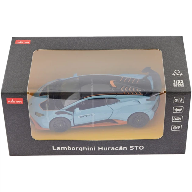 Машинка Rastar Lamborghini Huracan STO 1:32 Голубой - изображение 9