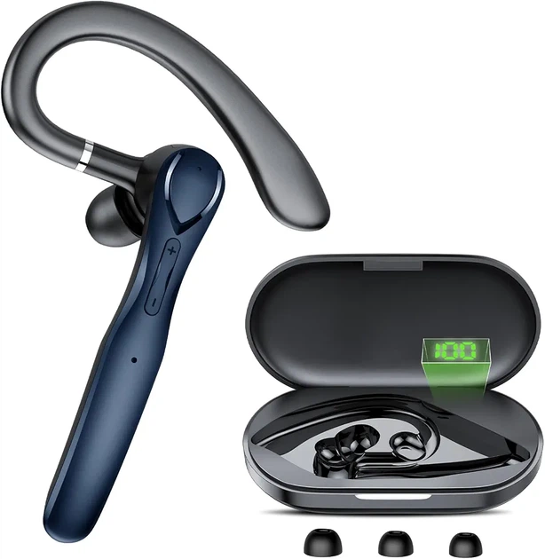 Bluetooth-гарнитура FEATURE И33 с микрофоном, ENC, IP7, до 100 часов работы, беспроводная гарнитура для телефона, вождения и офиса - изображение 2