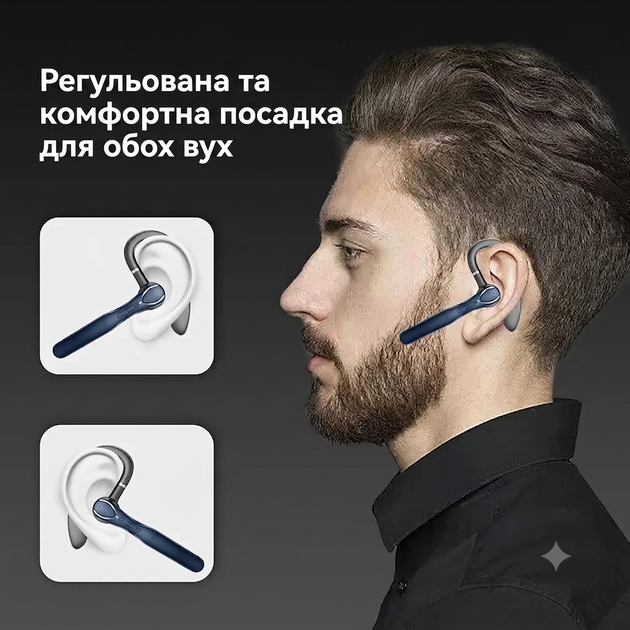 Bluetooth-гарнитура FEATURE И33 с микрофоном, ENC, IP7, до 100 часов работы, беспроводная гарнитура для телефона, вождения и офиса - изображение 5