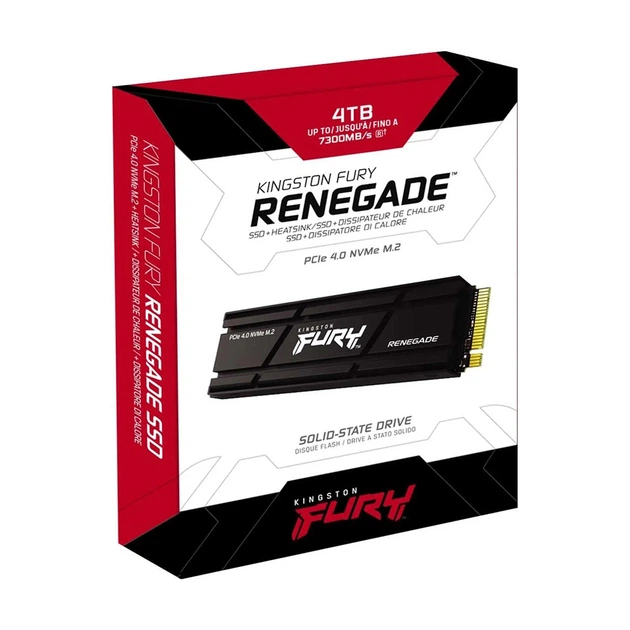 Накопичувач SSD Kingston FURY Renegade 4 ТБ M.2 2280 NVMe PCIe 4.0 x4 (SFYRDK/4000G), чорний - изображение 2