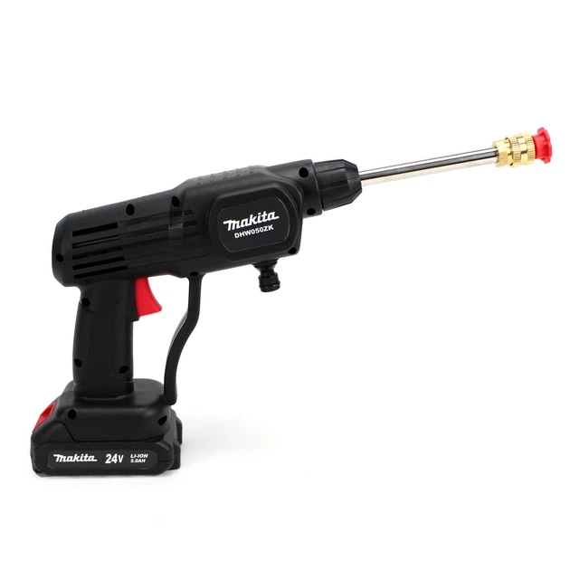 Минимойка аккумуляторная 24 В Makita DHW050ZK для авто 26 бар ручной аппарат высокого давления 228 л ч портативный беспроводной очиститель с 2 батареями 5 А·ч для машины садовой мебели - Фото 8 Минимойка аккумуляторная 24 В Makita DHW050ZK для авто 26 бар ручной аппарат высокого давления 228 л ч портативный беспроводной очиститель с 2 батареями 5 А·ч для машины садовой мебели - изображение 8