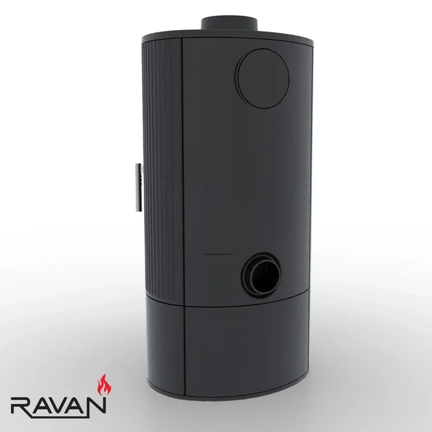 Чугунная печь камина Ravan Auron box 12 кВт на дровах - изображение 4