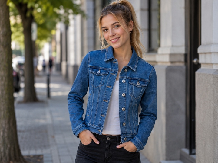 Жіноча джинсова куртка Esmara р. 40 УКР (XS / 34 EU) класична синя куртка з деніму - зображення 3