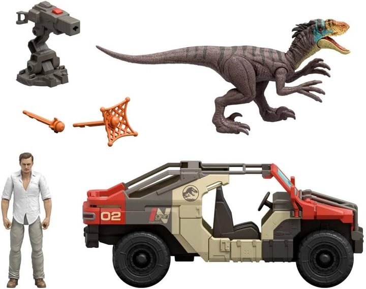 Позашляховик з Динозавром Світ Юрського Періоду Jurassic World Launch ‘N Battle Vehicle Mattel (JGB59) - Фото 2 Позашляховик з Динозавром Світ Юрського Періоду Jurassic World Launch ‘N Battle Vehicle Mattel (JGB59) - изображение 2