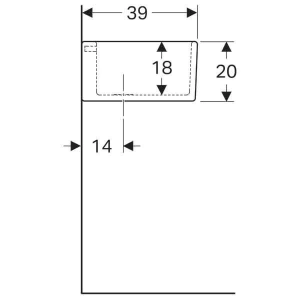 Умывальник на столешницу Geberit Publica 50x60, белый (361360000) - изображение 3