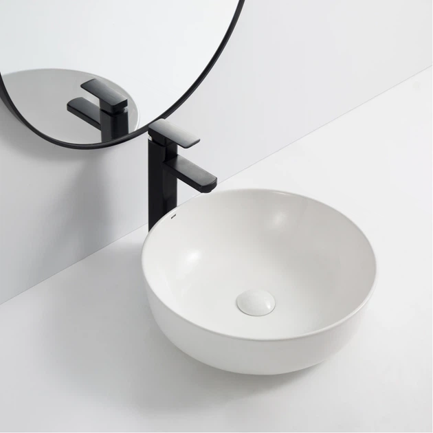 Умывальник накладной Mixxus Premium Ellipse-0101 415х415 круглый, белый (MP6531) - изображение 2