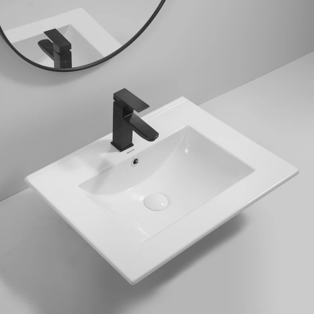Умывальник врезной Mixxus Premium CUBIC-1503 810х460 прямоугольный, белый (MP6497) - изображение 2