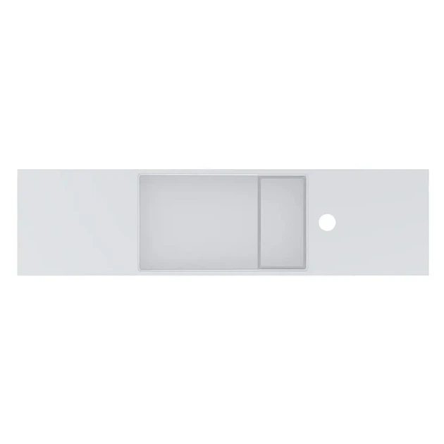Умывальник подвесной Miraggio Toni L 850x220 прямоугольный, белый - изображение 3