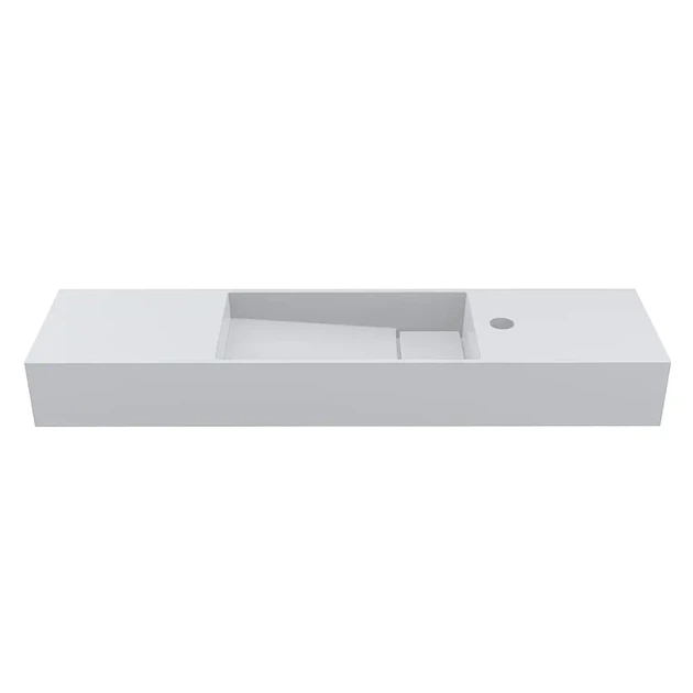 Умывальник подвесной Miraggio Toni L 850x220 прямоугольный, белый - изображение 4