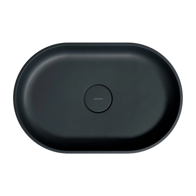Умывальник накладной Omnires Ovo 550x360 овальный, черный матовый (OVOUNBLV) - изображение 2